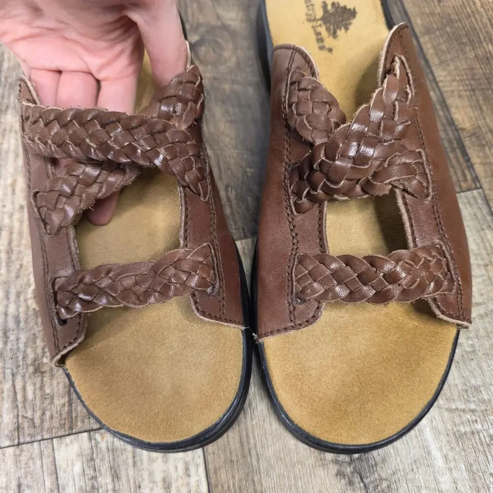 Vintage leather woven